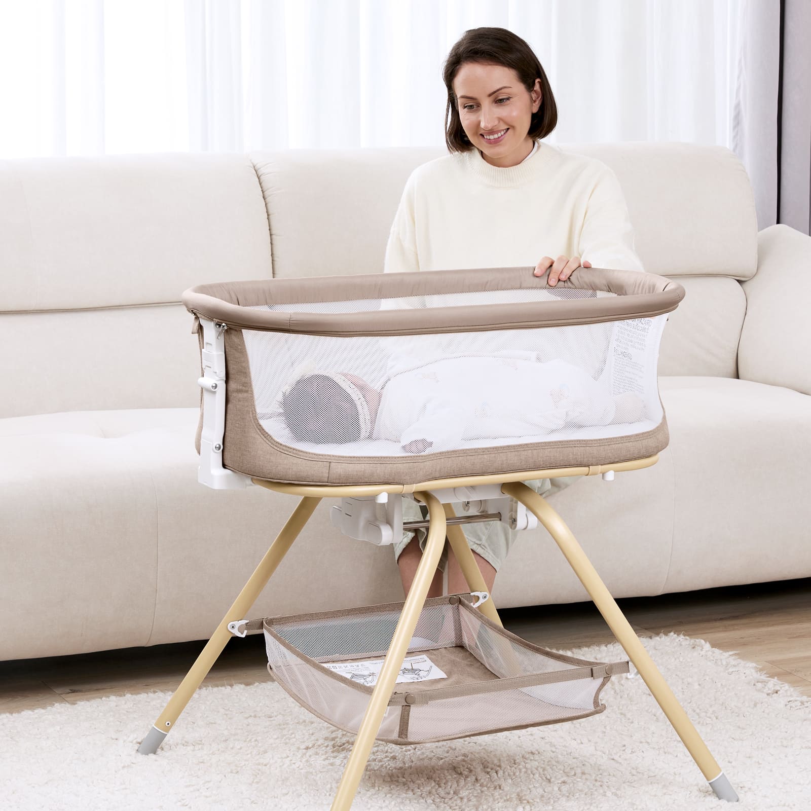 Foldable Baby Rocking Bassinet BN10