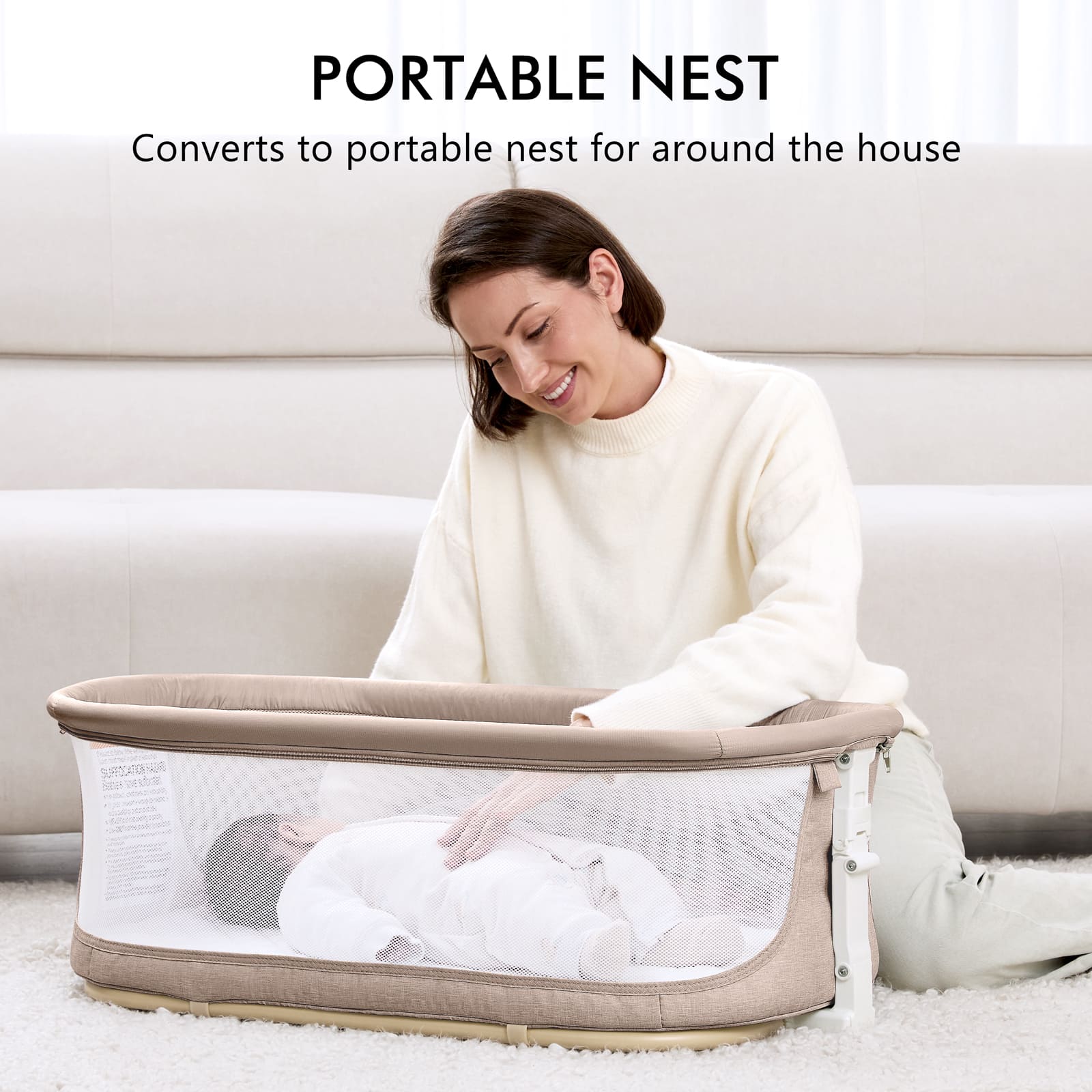 Foldable Baby Rocking Bassinet BN10