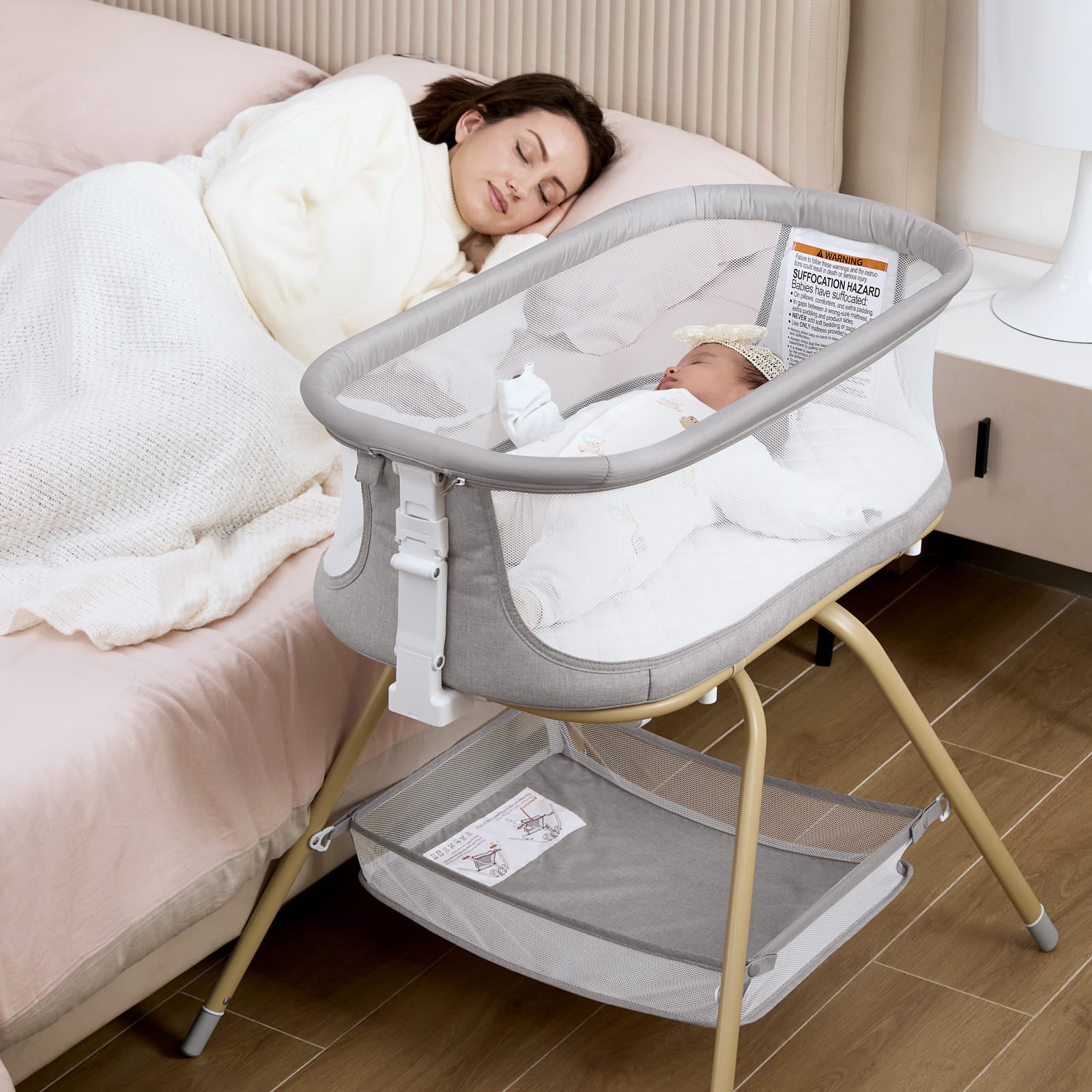 Foldable Baby Rocking Bassinet BN10