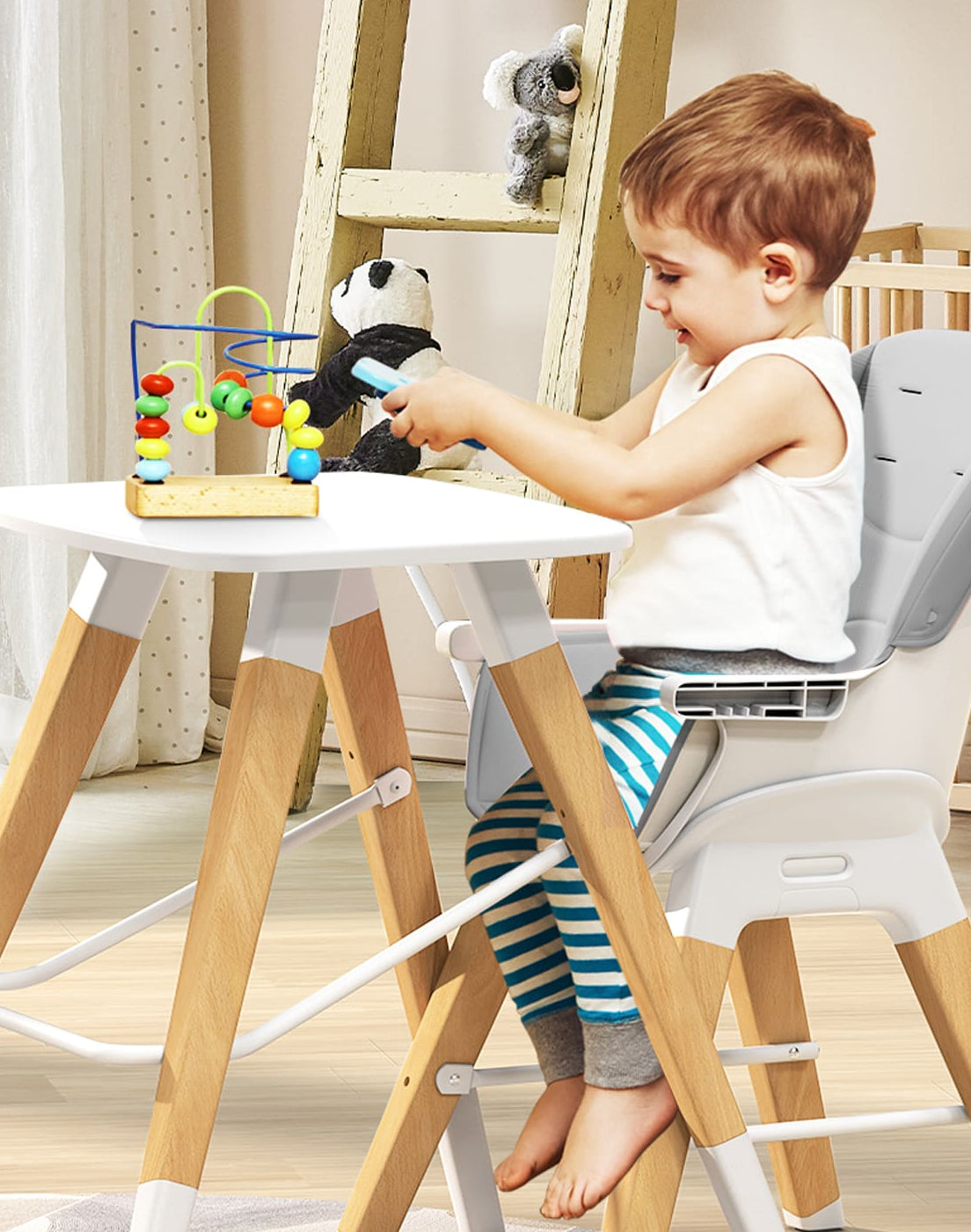 Adjustable High 8 in 1 Baby High chair BCH01 Grey2