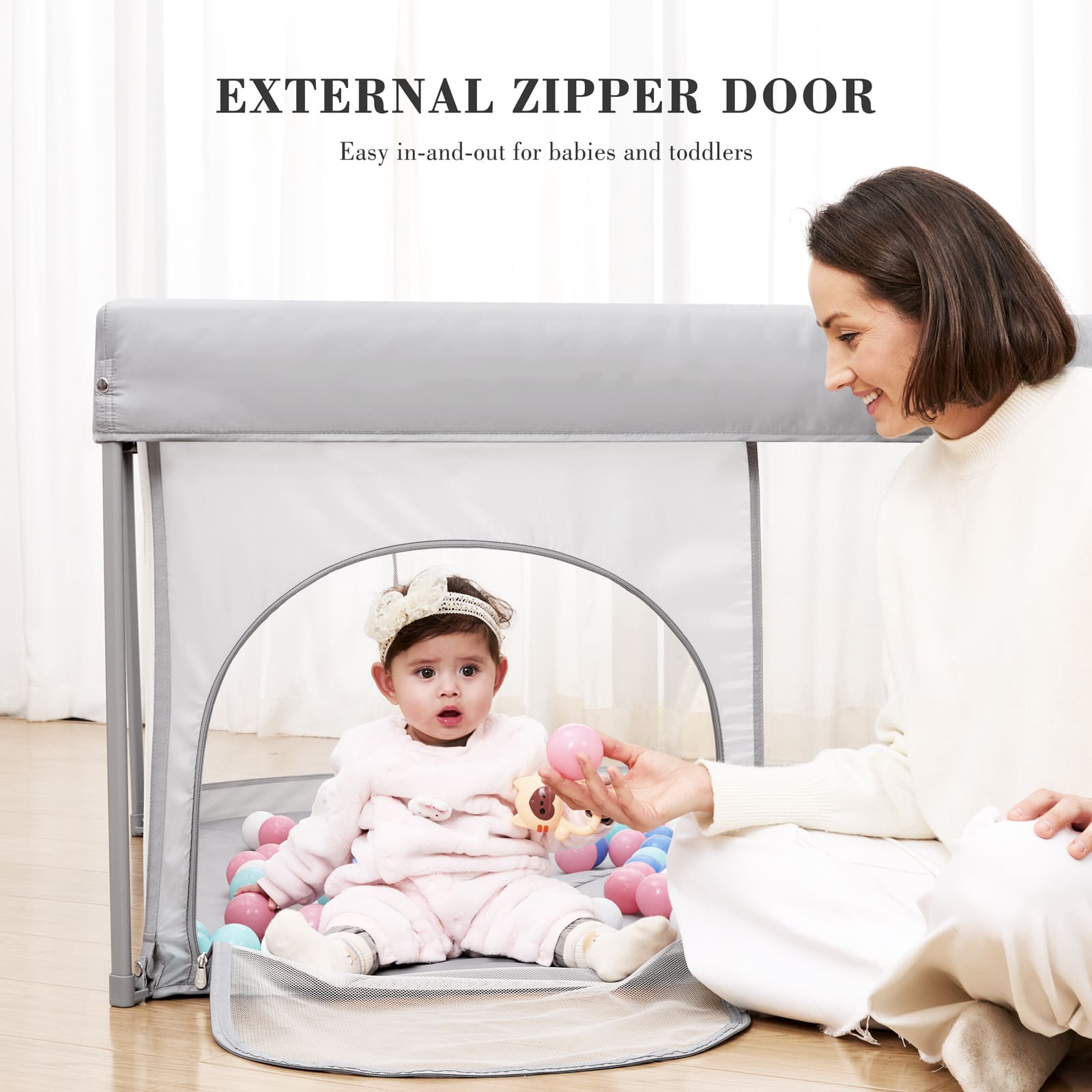 Foldable Baby Playpen, Portable Play Yard BP03