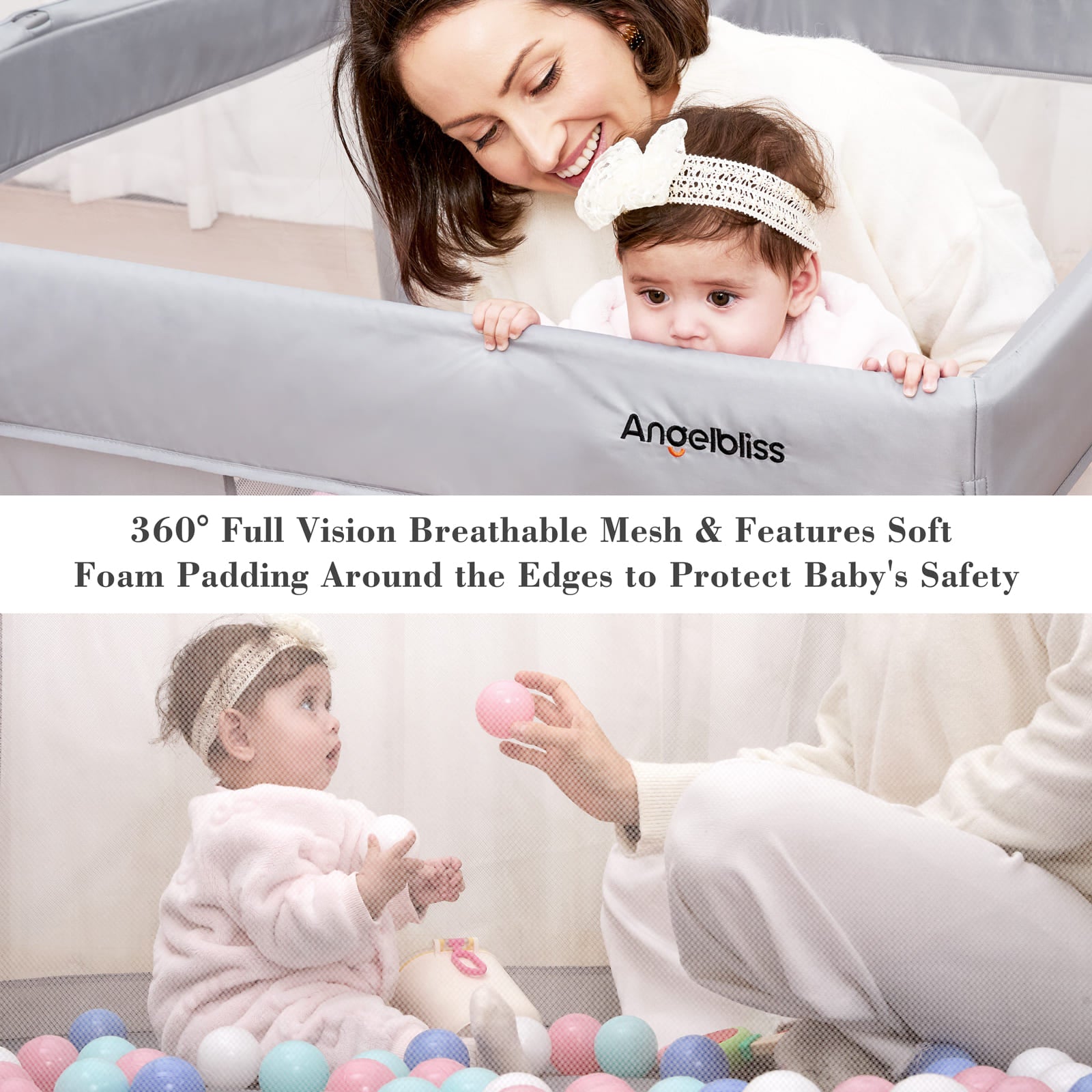 Foldable Baby Playpen, Portable Play Yard BP03