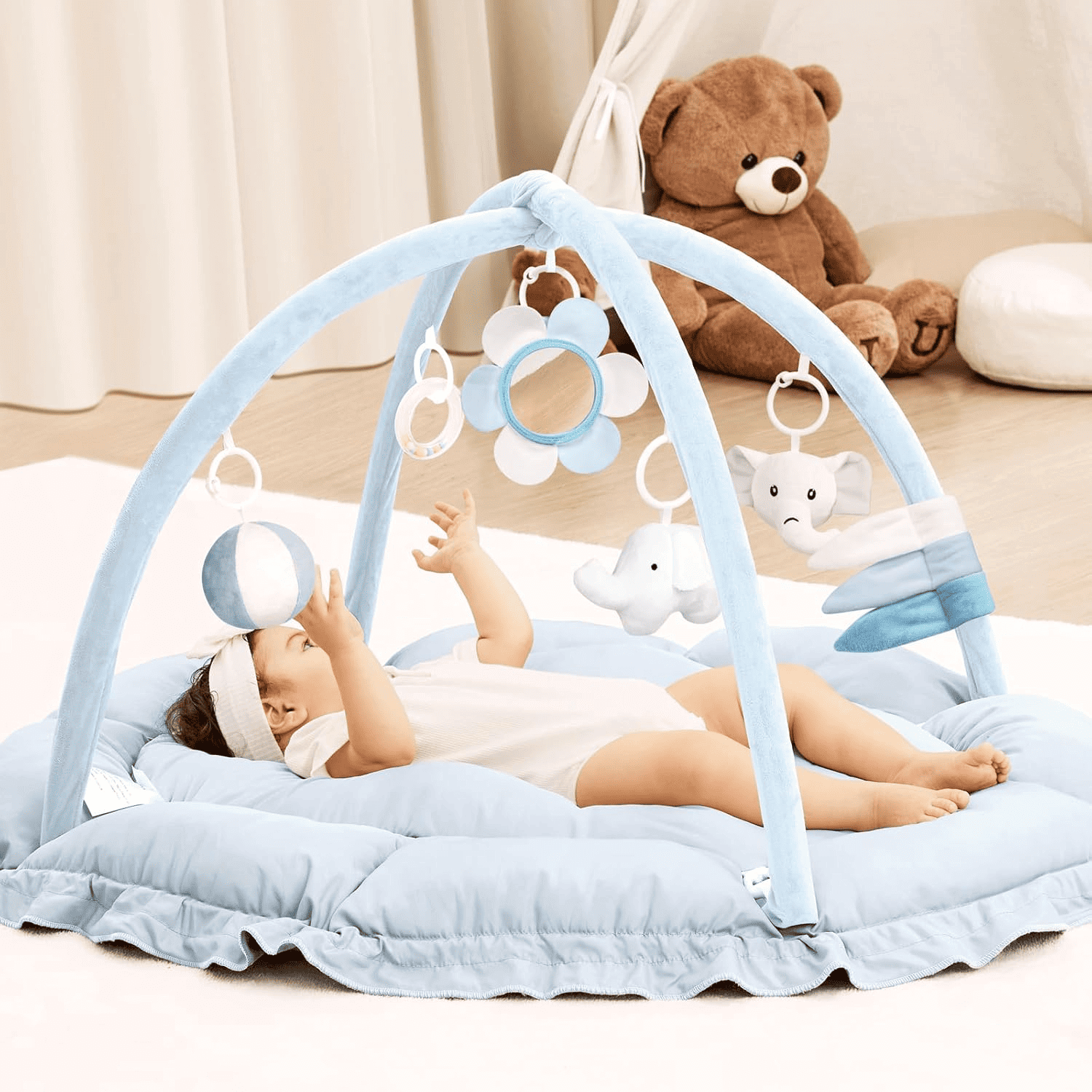 angelbliss 5 in 1 Baby Play Gym Mat BG01 Light Blue