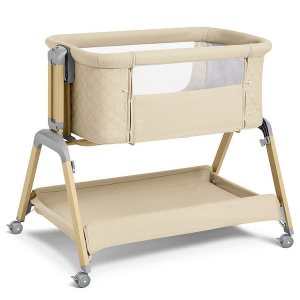 Bassinett Rocking Baby Rocking Bassinets 5-Levels Hight with Mattress for Infant BN08