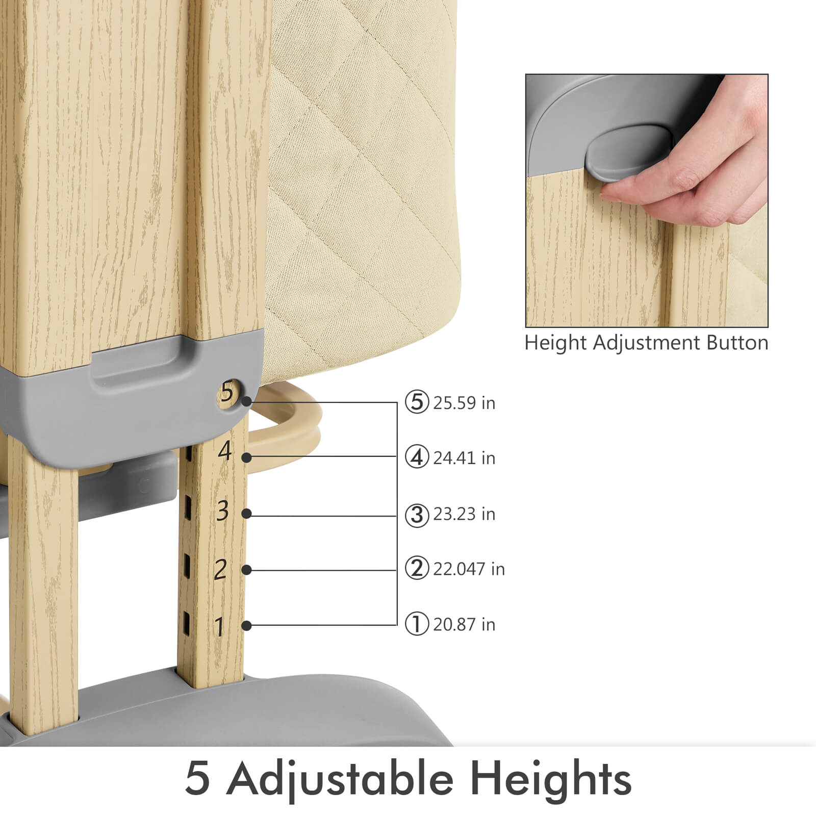 3 in 1 baby bassinet rocking bassinet BN08 5 Adjustable Heights