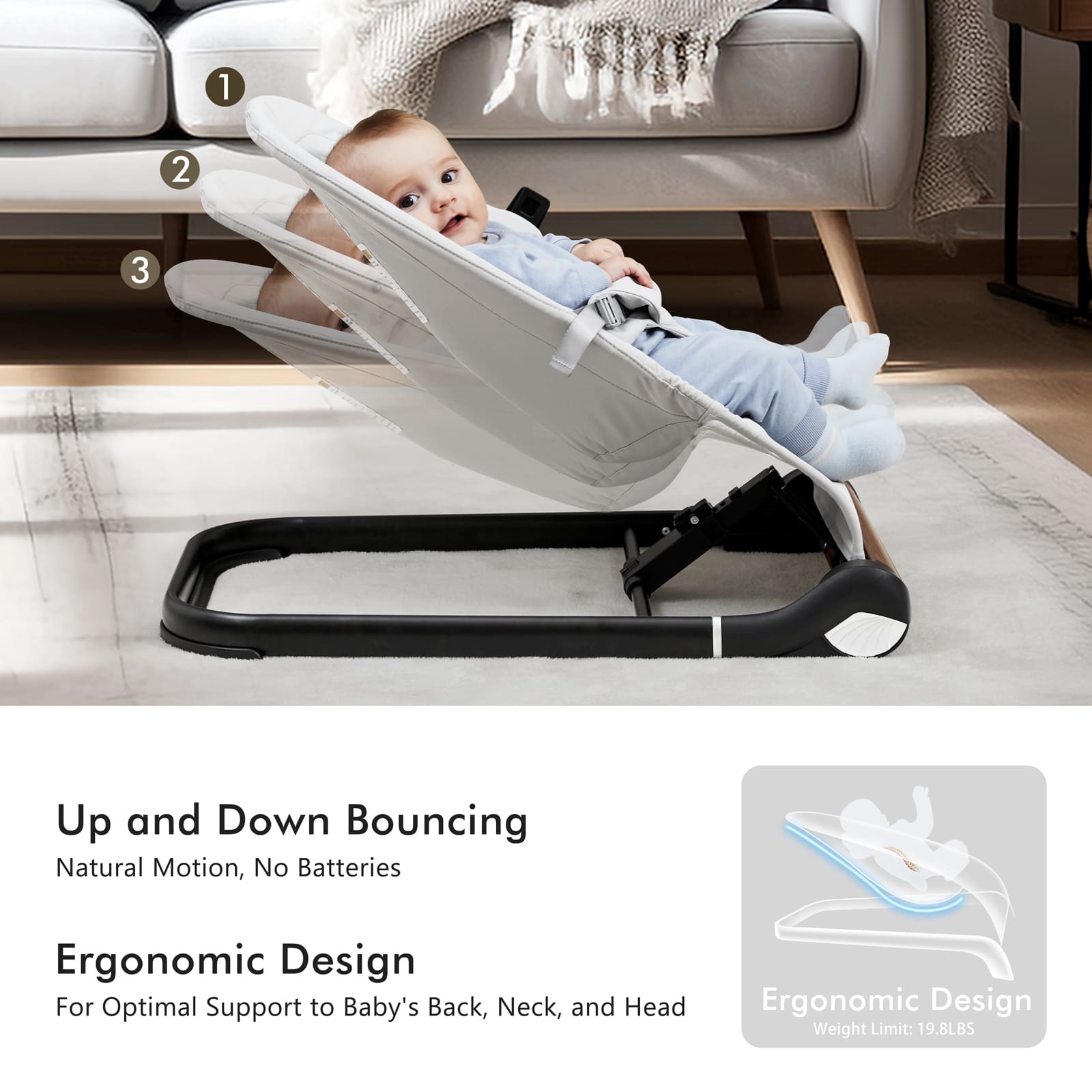 3 in 1 Adjustable Baby Bouncer BC03