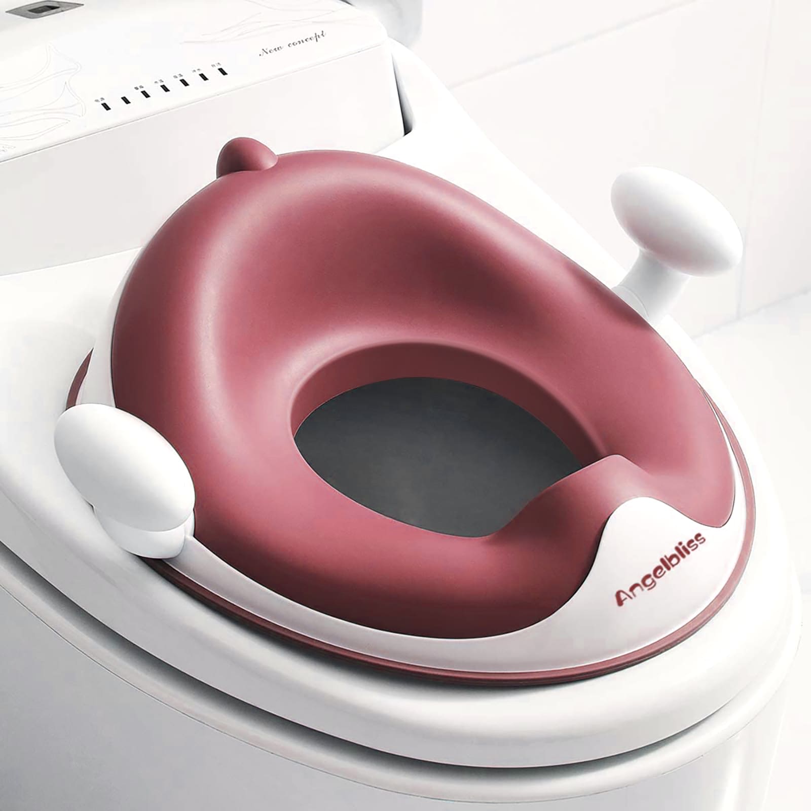 Adjustable Potty Training Toilet Seat Ladder For Kids – Pink – Comfortable & Safe
