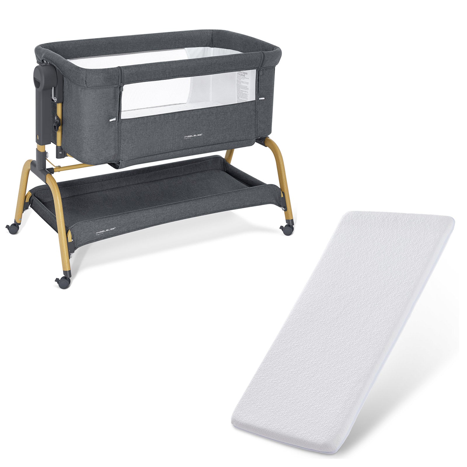 Angelbliss Bassinet Mattress Topper, Gel Memory Foam BM01 For Bassinet BN03