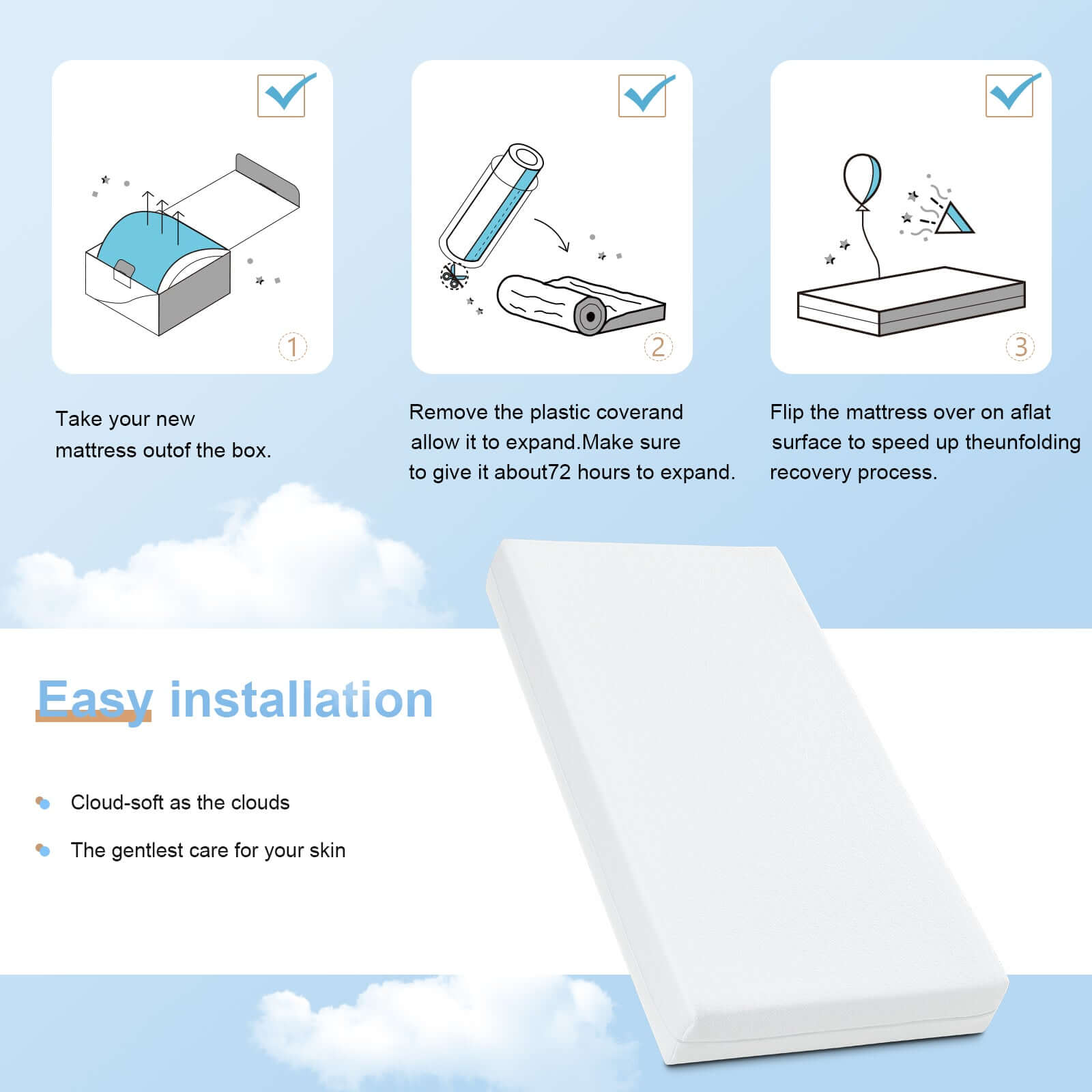 Angelbliss Best Breathable Mattress for Baby BM02