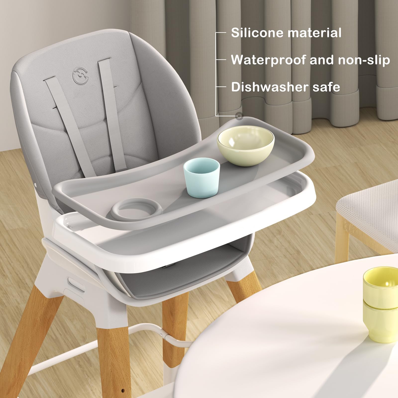 Adjustable High 8 in 1 Highchair with Tray BCH01