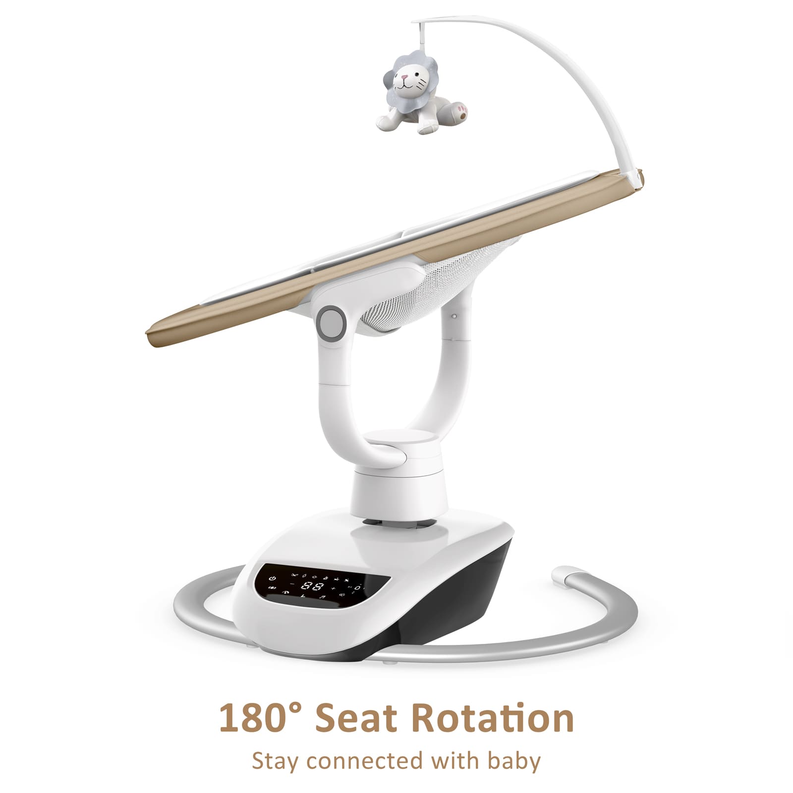 Angelbliss Baby Swing: 6 Unique 3D Motions, Bluetooth App, 13 Lullabies - Electric Infant Swing BS03 Khaki