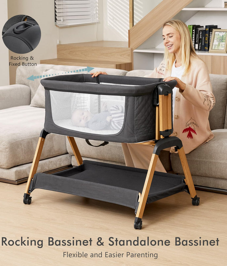 3 in 1 Baby Bassinet, Rocking Bassinet BN08